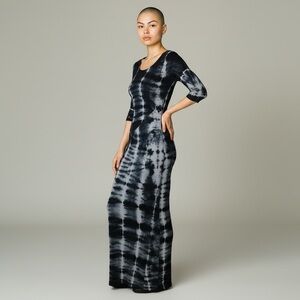 Element - Black Tie-dye Maxi Dress - Size Small